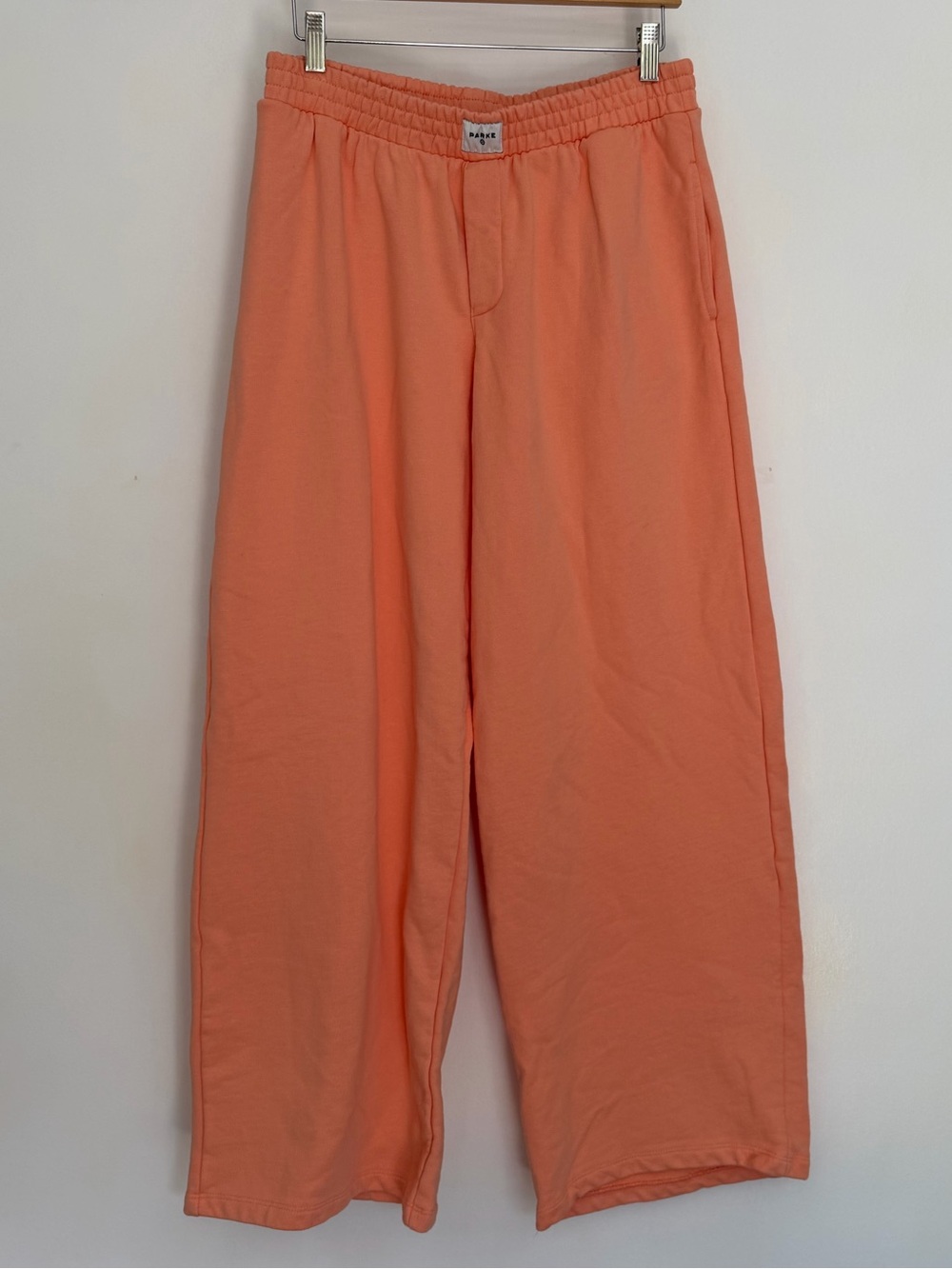 Parke x Target Peach Orange Terry Cotton Wide Leg Boxer Pant Sweatpant